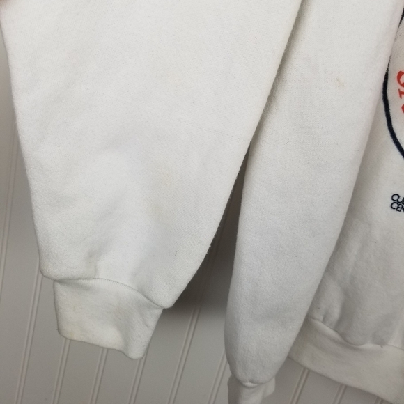 Vintage USA Sweatshirt Golden Gate Bridge Puffy Graphic 1/4 Zip Pull Over Collar - Picture 10 of 12